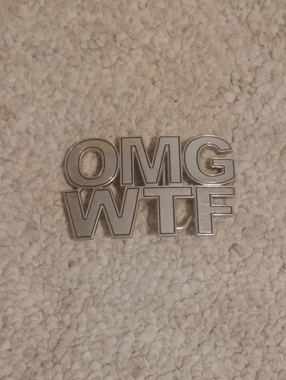 Early 2000s Scene Kid Belt Buckle...OMG WTF